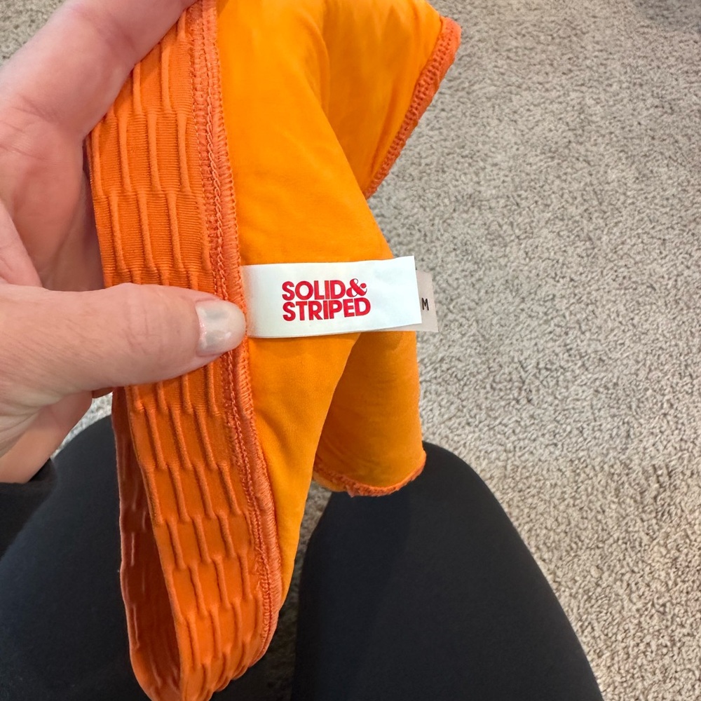 Solid & Striped Orange Bikini Set - image 3